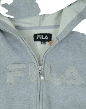 SUDADERA CON CAPUCHA FILA UNISEX GRIS CLARO