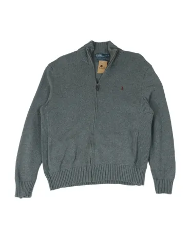 CÁRDIGAN CON CREMALLERA POLO BY RALPH LAUREN HOMBRE GRIS