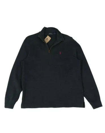 JERSEY CUELLO ALTO CON CREMALLERA POLO RALPH LAUREN HOMBRE GRIS ANTRACITA