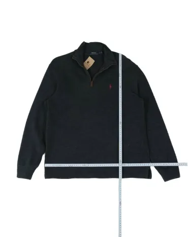 JERSEY CUELLO ALTO CON CREMALLERA POLO RALPH LAUREN HOMBRE GRIS ANTRACITA