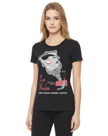 CAMISETA LOVE MOSCHINO MUJER NEGRO