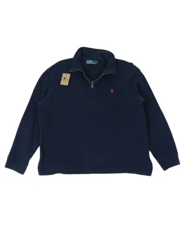 SUDADERA CUELLO ALTO CON CREMALLERA POLO RALPH LAUREN HOMBRE AZUL MARINO