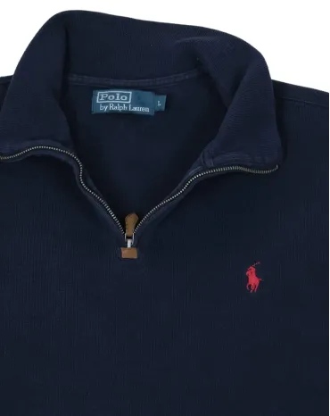 SUDADERA CUELLO ALTO CON CREMALLERA POLO RALPH LAUREN HOMBRE AZUL MARINO