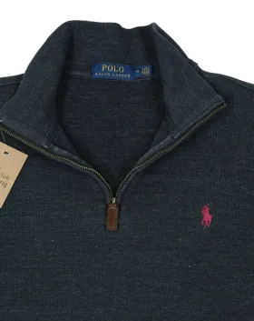 SUDADERA CUELLO CREMALLERA POLO RALPH LAUREN HOMBRE GRIS OSCURO