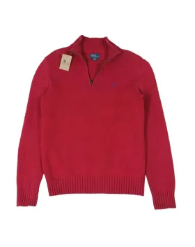 JERSEY CUELLO ALTO CON CREMALLERA POLO RALPH LAUREN HOMBRE ROJO