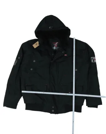 CAZADORA CON CAPUCHA GEOGRAPHICAL NORWAY HOMBRE NEGRO