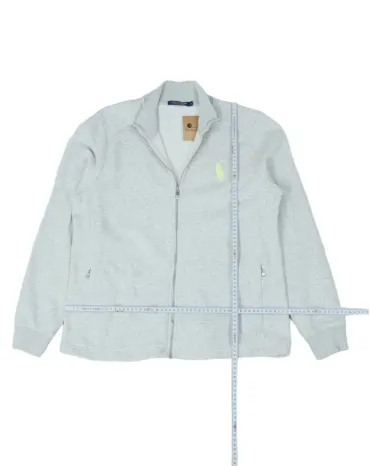 SUDADERA CON CREMALLERA RALPH LAUREN HOMBRE GRIS CLARO