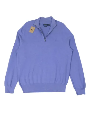 JERSEY MEDIA CREMALLERA POLO RALPH LAUREN HOMBRE LILA