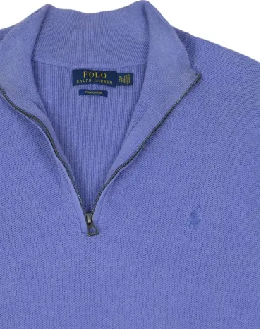 JERSEY MEDIA CREMALLERA POLO RALPH LAUREN HOMBRE LILA
