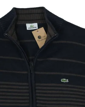 CÁRDIGAN CREMALLERA LACOSTE HOMBRE AZUL MARINO