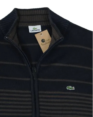 CÁRDIGAN CREMALLERA LACOSTE HOMBRE AZUL MARINO