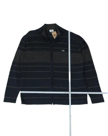 CÁRDIGAN CREMALLERA LACOSTE HOMBRE AZUL MARINO