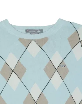 JERSEY DE PUNTO LACOSTE UNISEX AZUL PASTEL