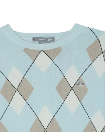 JERSEY DE PUNTO LACOSTE UNISEX AZUL PASTEL