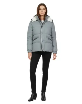 PLUMÍFERO MONCLER MUJER GRIS CLARO