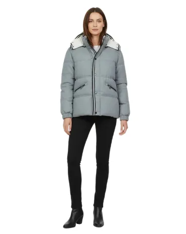 PLUMÍFERO MONCLER MUJER GRIS CLARO