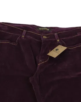 PANTALÓN PANA MUJER BURDEOS
