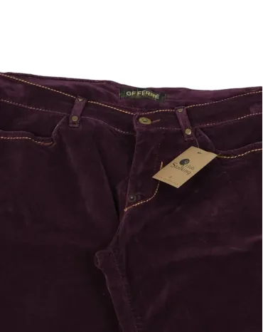 PANTALÓN PANA MUJER BURDEOS
