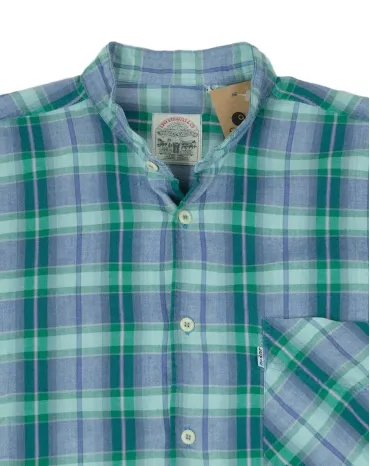 CAMISA LEVIS DE CUADROS HOMBRE VERDE Y AZUL