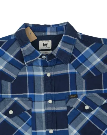 CAMISA DE CUADROS LEE HOMBRE AZUL MARINO