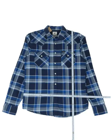 CAMISA DE CUADROS LEE HOMBRE AZUL MARINO