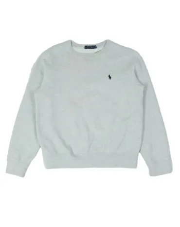 SUDADERA CUELLO REDONDO POLO RALPH LAUREN HOMBRE GRIS CLARO