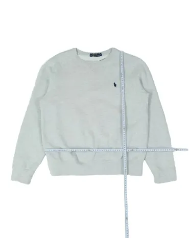 SUDADERA CUELLO REDONDO POLO RALPH LAUREN HOMBRE GRIS CLARO