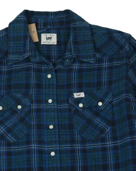 CAMISA DE CUADROS LEE HOMBRE AZUL Y VERDE