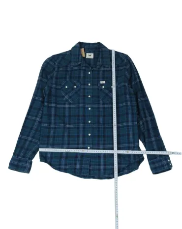 CAMISA DE CUADROS LEE HOMBRE AZUL Y VERDE