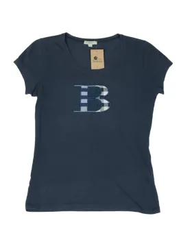 CAMISETA MANGA CORTA BURBERRY MUJER AZUL MARINO