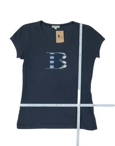CAMISETA MANGA CORTA BURBERRY MUJER AZUL MARINO