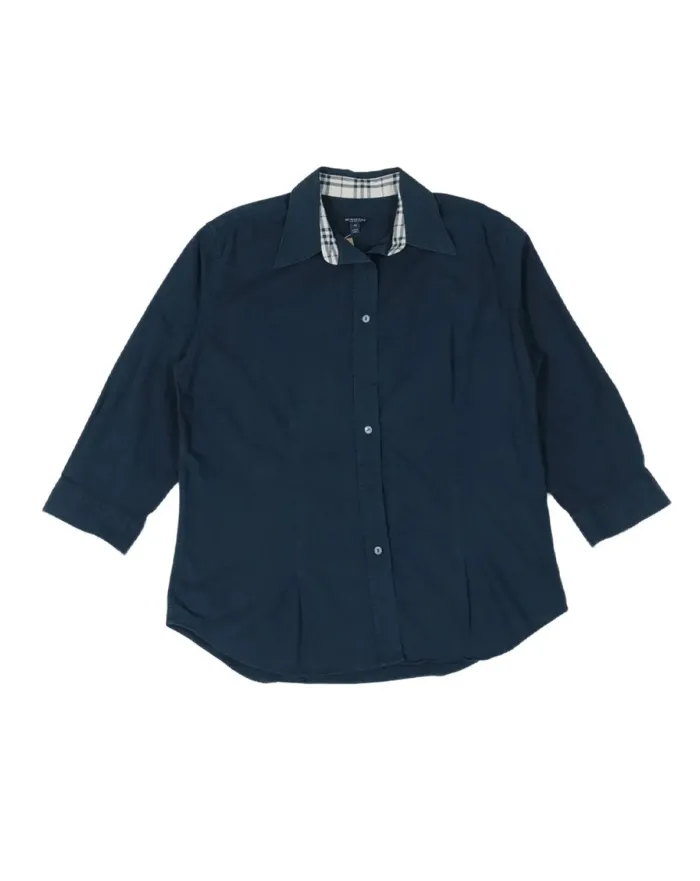 CAMISA BURBERRY MUJER AZUL MARINO
