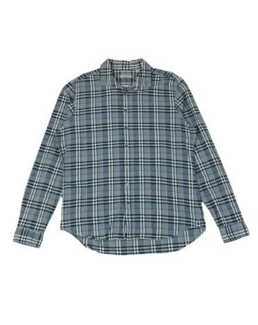CAMISA BURBERRY CUADROS UNISEX GRIS AZULADO