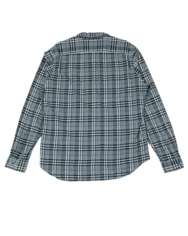 CAMISA BURBERRY CUADROS UNISEX GRIS AZULADO