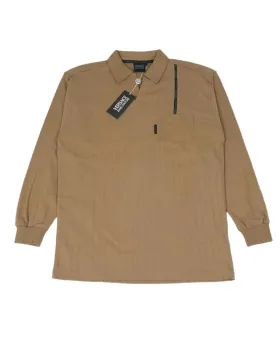 POLO MANGA LARGA VERSACE JEANS COUTURE HOMBRE CAMEL