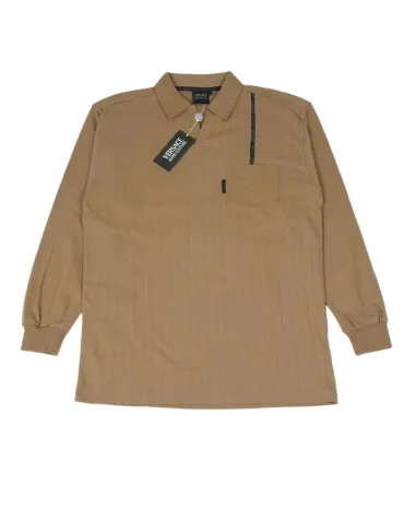 POLO MANGA LARGA VERSACE JEANS COUTURE HOMBRE CAMEL