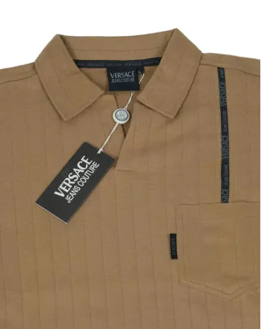 POLO MANGA LARGA VERSACE JEANS COUTURE HOMBRE CAMEL