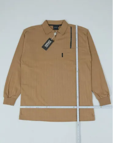 POLO MANGA LARGA VERSACE JEANS COUTURE HOMBRE CAMEL