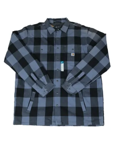 CAZADORA OVERSHIRT CARHARTT HOMBRE AZUL GRIS Y NEGRO