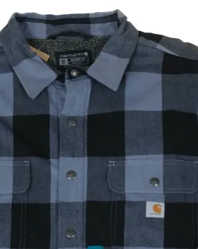 CAZADORA OVERSHIRT CARHARTT HOMBRE AZUL GRIS Y NEGRO
