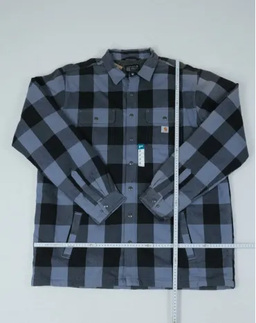CAZADORA OVERSHIRT CARHARTT HOMBRE AZUL GRIS Y NEGRO