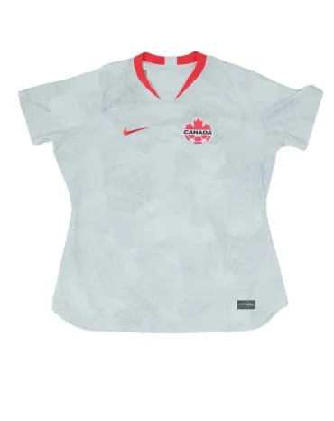 CAMISETA FÚTBOL CANADÁ MUJER 2019-2020 NIKE BLANCO Y ROJO