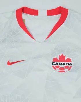 CAMISETA FÚTBOL CANADÁ MUJER 2019-2020 NIKE BLANCO Y ROJO