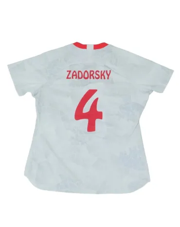 CAMISETA FÚTBOL CANADÁ MUJER 2019-2020 NIKE BLANCO Y ROJO