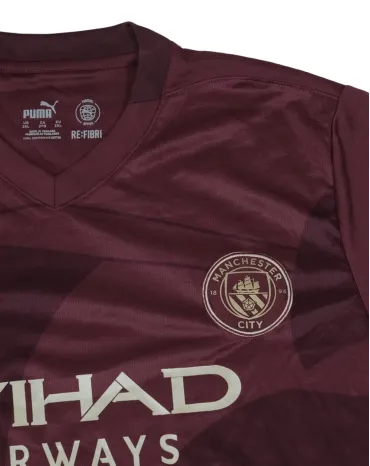 CAMISETA DE FÚTBOL MANCHESTER CITY PUMA GRANATE