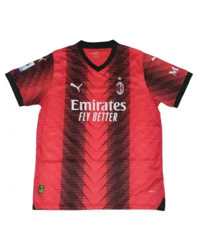 CAMISETA DE FÚTBOL AC MILAN PUMA UNISEX ROJO Y NEGRO