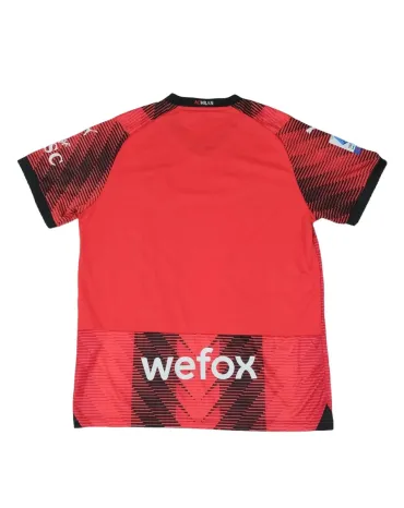 CAMISETA DE FÚTBOL AC MILAN PUMA UNISEX ROJO Y NEGRO