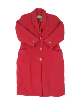 ABRIGO VERSACE LARGO VERSUS MUJER ROJO