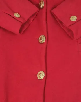 ABRIGO VERSACE LARGO VERSUS MUJER ROJO