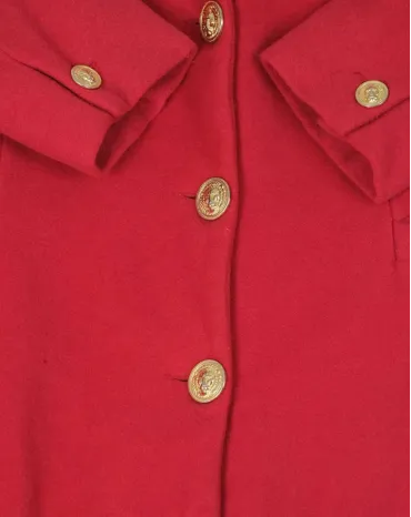 ABRIGO VERSACE LARGO VERSUS MUJER ROJO